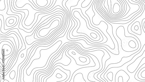 Topographic Contour Map Background. Abstract Vector Wave Grid With Mountain Relief. This Title Retains The Essential Keywords (Topographic, Vector, Contour, Map, Wave, Mountain) Abstract topographic.