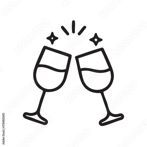 celebratory moment captured with two glasses clinking together in joyous occasion high quality professional detailed modern