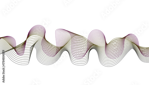 Abstract technology background with fine, textured lines creating a 3D ribbon effect.