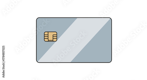 Modern light gray debit card icon, perfect for finance apps and banking websites, offering secure payment and cashless transactions, originally a vector graphic