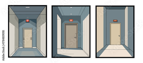 Stairwell leading into an unknown dimly lit space