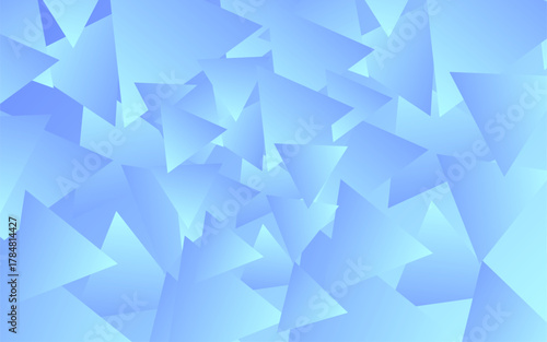Abstract blue geometric background with triangle pattern and light texture