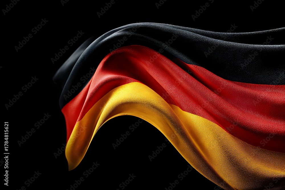 Naklejka premium Germany, flag, image in national colors on a neutral transparent background for designers, marketers. Popular illustration, object, symbol, texture, pattern, holiday.