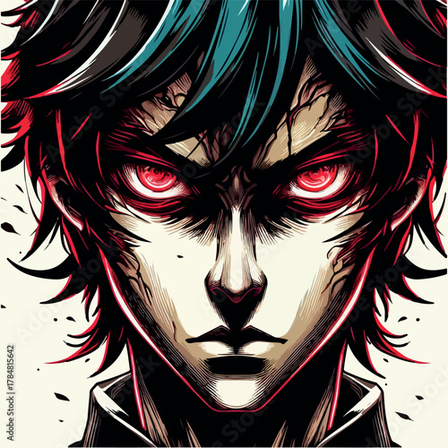 Anime eyes illustration vector art