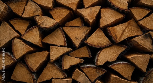 A neat stack of rough-cut firewood ready for a festive winter celebration, bringing warmth and a rustic glow to the cold season ,background ,seasonal ,nature