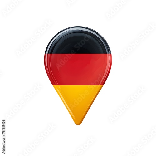 Free Download Germany, Geolocation sign, image in national colors on a neutral transparent background for designers, marketers. Popular illustration, object, symbol, texture, pattern, holiday. - GFXLoad