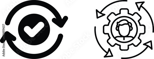 Staff Change Symbol Vector Illustration