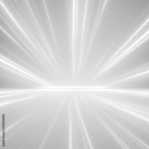 Ethereal white glowing abstract background representing an infinite light continuum and pure empty space for design or text overlay ,blank ,ethereal ,luminosity