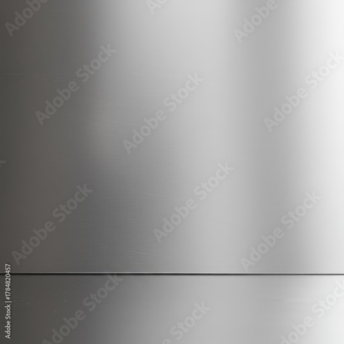 A clean, highly reflective silver metallic surface providing a smooth, bright background texture or industrial design element for luxury design ,modern ,space ,foil
