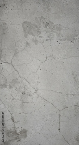 A detailed view of an aged, gray concrete wall displaying natural weathering, minor cracks, and a rough, tactile surface perfect for backgrounds ,grey ,cement ,distressed