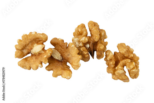 Fresh walnuts or akhrot isolated on transparent background