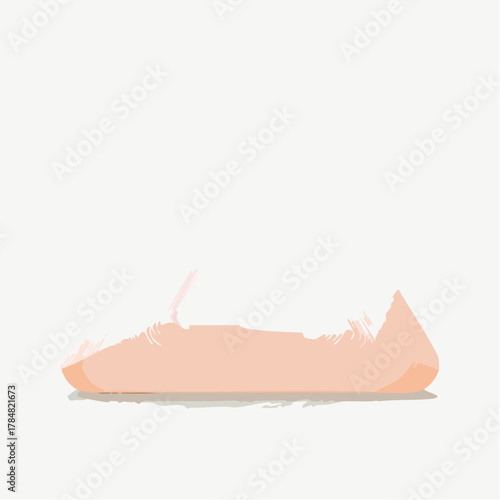 Minimalist salmon fillet illustration on a clean background with subtle shadings and strokes