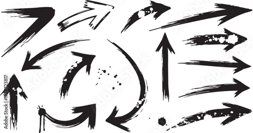 hand drawn arrows set