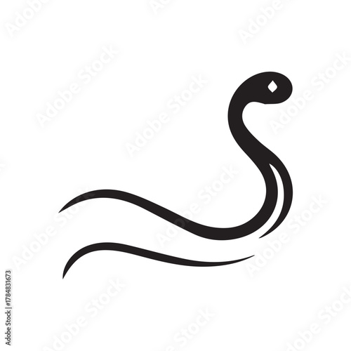 2d Worm logo on white background