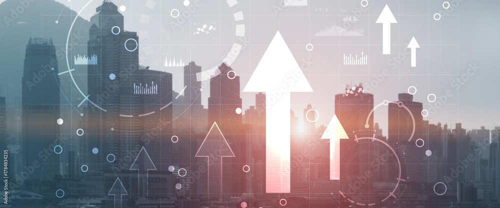 Fototapeta premium Diagram, Graph, Stock Trading, Investment dashboard. Finance concept