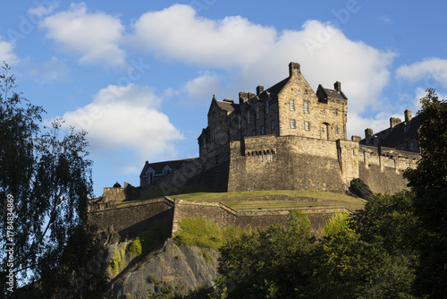 View to Edinburgh Castle, a historic castle in Edinburgh, Scotland