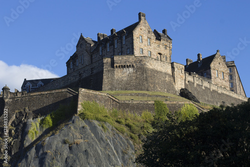 View to Edinburgh Castle, a historic castle in Edinburgh, Scotland