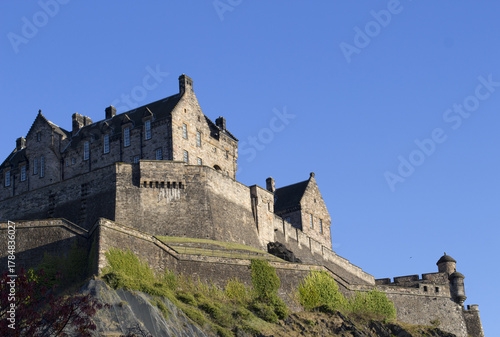 View to Edinburgh Castle, a historic castle in Edinburgh, Scotland