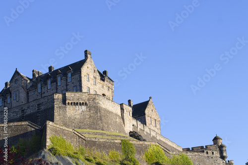 View to Edinburgh Castle, a historic castle in Edinburgh, Scotland