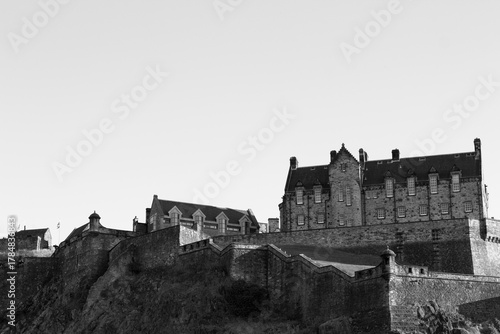 View to Edinburgh Castle, a historic castle in Edinburgh, Scotland