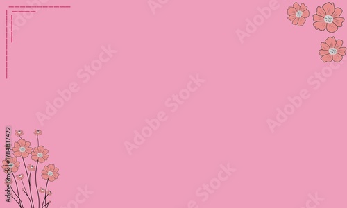 Design templates in simple modern style with copy space for text and flowers.