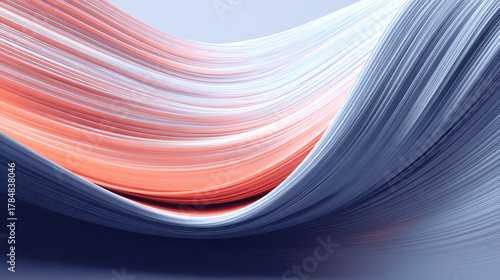 Abstract 3D Wavy Lines Background