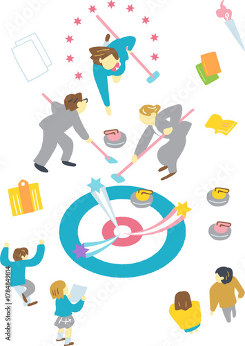 カーリングと学びのコラボレーション – 受験に挑む生徒と先生のチームワーク
