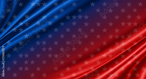 Red and Blue Fabric with Stars Background image photo