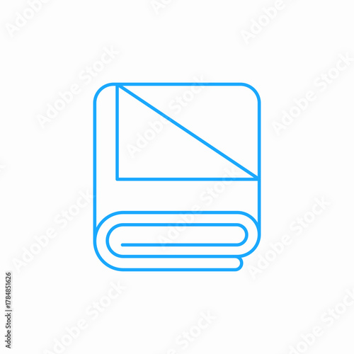 folded blanket icon sign vector