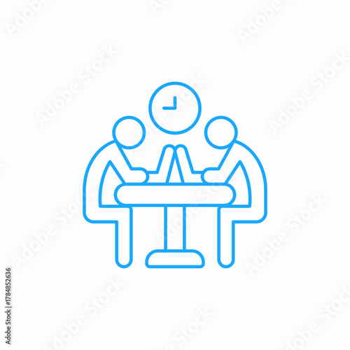 meeting time management chess game icon sign vector
