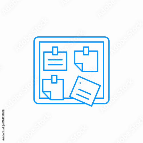 notice board notes icon sign vector