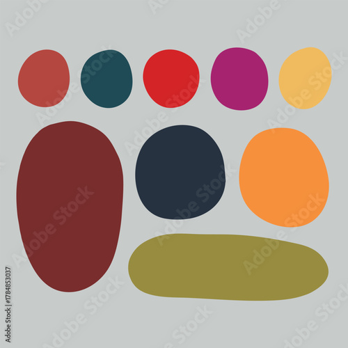 Organic frames, abstract text boxes & neutral vector doodles for effortlessly modern illustration desig .