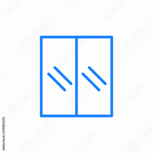 sliding doors icon sign vector