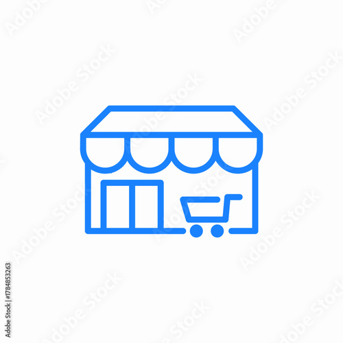 small market icon sign vector