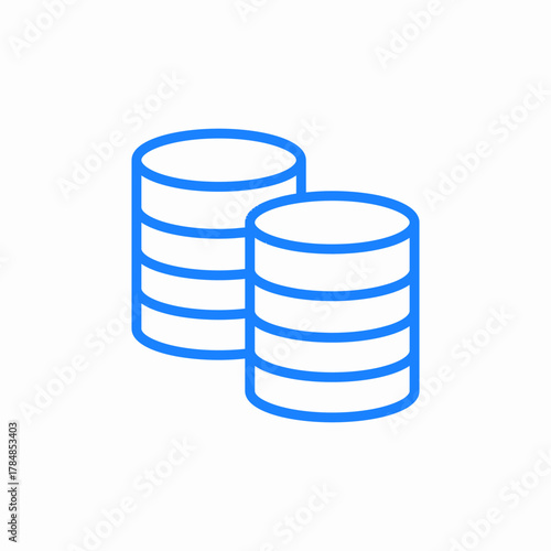 stacked databases icon sign vector