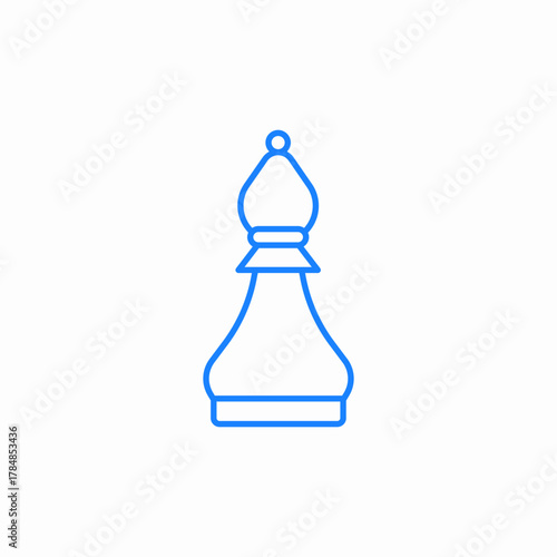 standing bishop icon sign vector