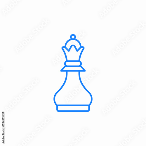 standing queen icon sign vector