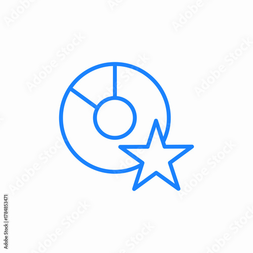 star chart icon sign vector