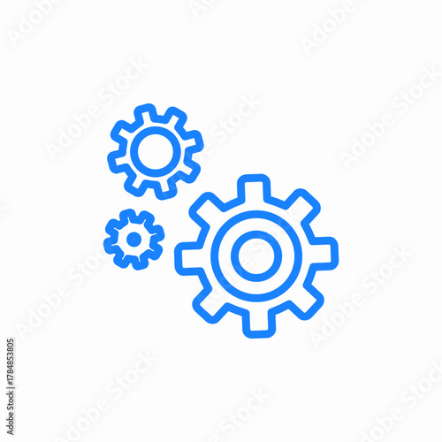 system gears icon sign vector