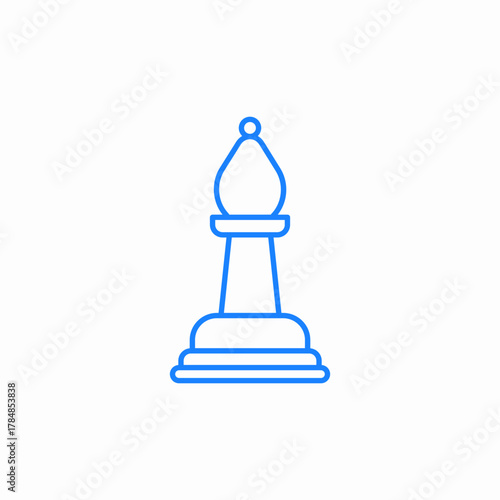 tall bishop icon sign vector