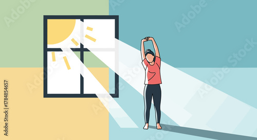  Authentic Morning Routine Flat Vector Illustration