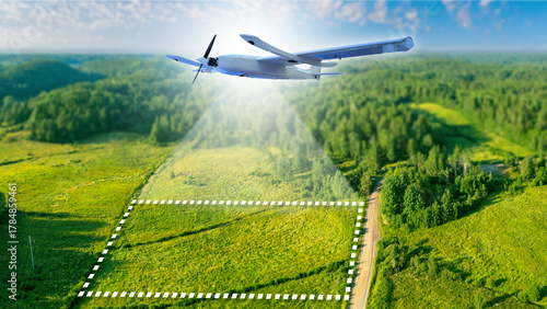 Aerial drone conducts land ...