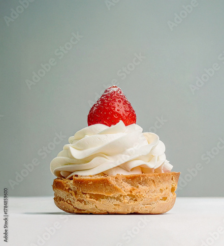 Strawberry Whipped Cream Choux Pastry