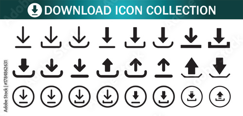 Download and upload icon buttons set. Download and upload icon. Vector illustration eps 10