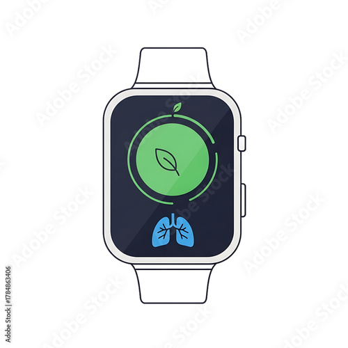 Smartwatch navigation icon representing wearable technology and tracking.