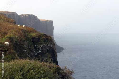 View of Mealt falls and Kilt Rock, Isle of Skye, Scotland