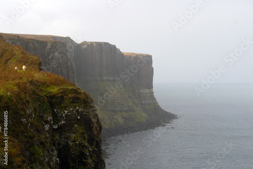 View of Mealt falls and Kilt Rock, Isle of Skye, Scotland