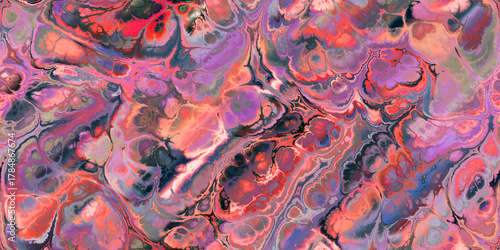 orange purple peach multicolored marbled seamless tile suggesting heat 