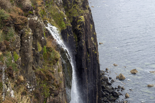 View of Mealt falls and Kilt Rock, Isle of Skye, Scotland