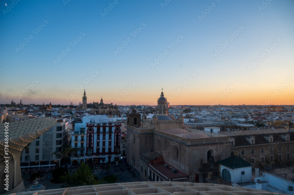 Fototapeta premium Sunset from Setas de Sevilla